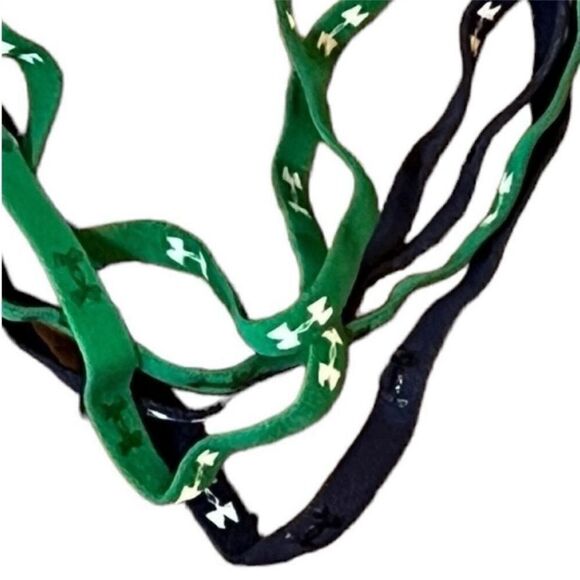 Under Armour Navy And Green Mini Headbands, 2 Packs, NWT - Picture 2 of 4